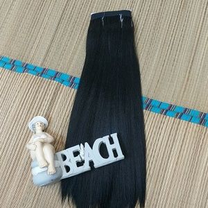 14 in virgin mink Yaki weaving jet black 1 Remy